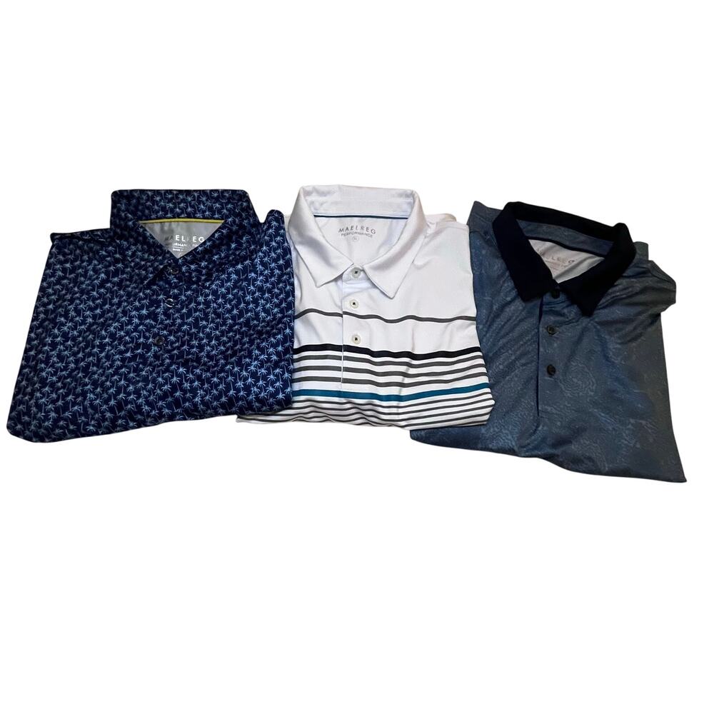 Maelreg Quick Dry Bundle of 3 Polo Golf Shirts Men’s Sz XL
